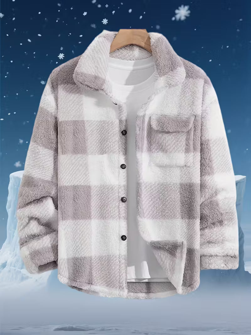 Men's Plaid Collar Jacket