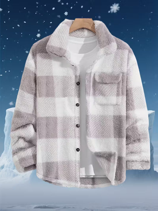 Men's Plaid Collar Jacket